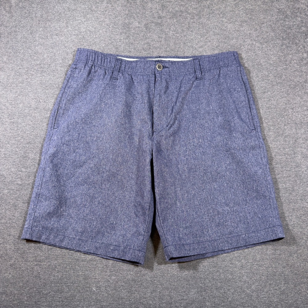 Under Armour Golf Shorts Men 36 Blue Heather Performance Athletic Wicking